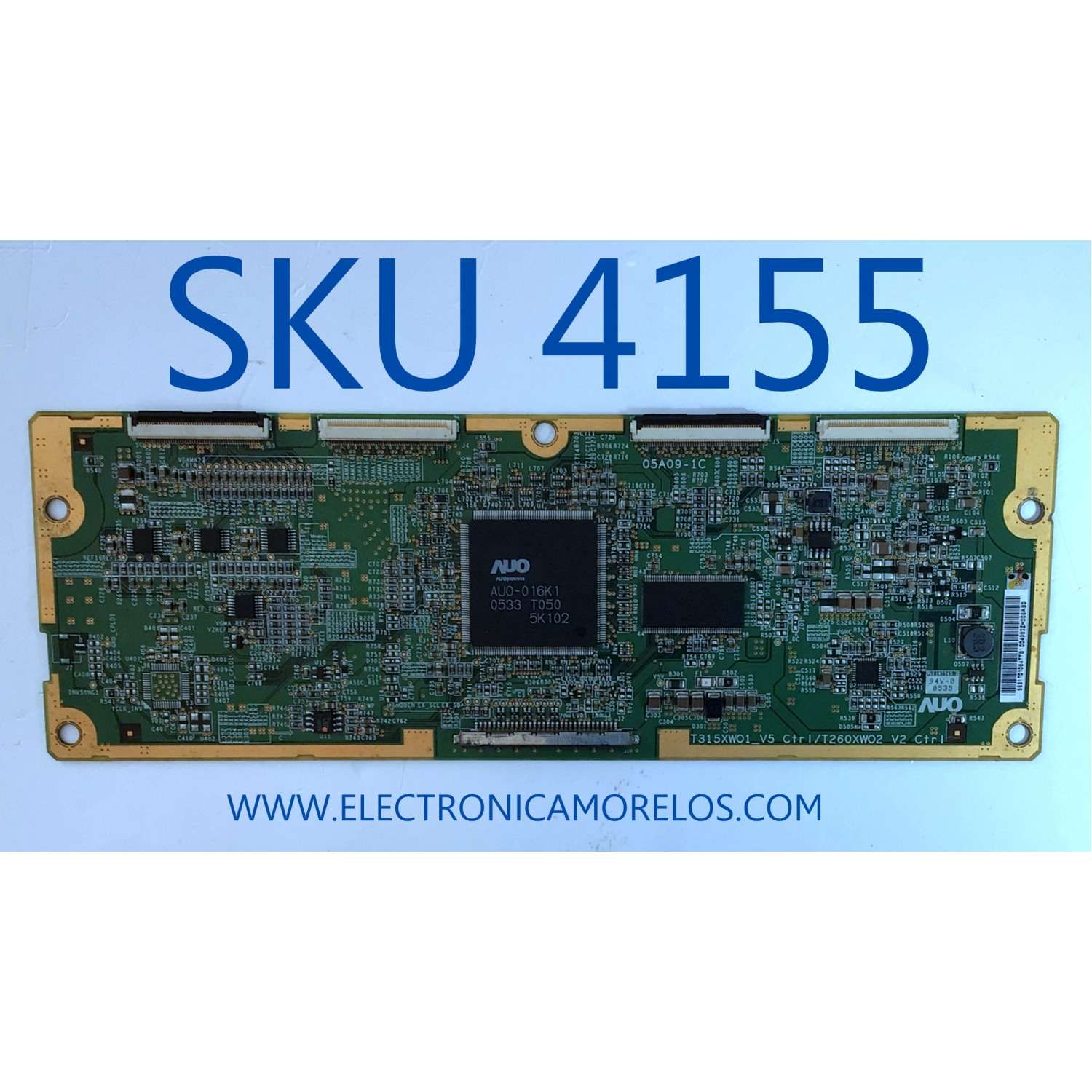 T-CON PARA TV TRUTECH / NUMERO DE PARTE 5531T01084 / T315XWO1_V5 / 55.31T01.084 / MODELO PLV16320VM